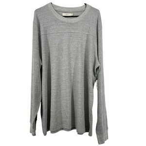 AE77 Men's Size XL Long Sleeve Crewneck Shirt Gray Soft‎ Knit Casual Basic Layer